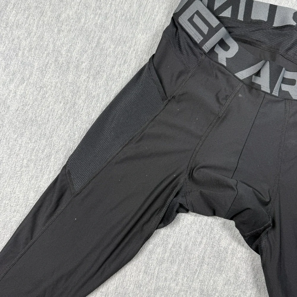 Under Armour Compression Tights Mens L Black HeatGear Base Layer Athletic Runnin